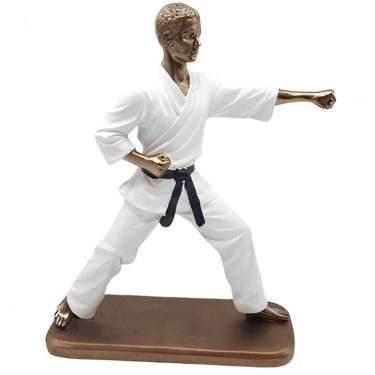 Imagem de Escultura Decoração De Judoca Judô Estatueta Em Resina 23cm