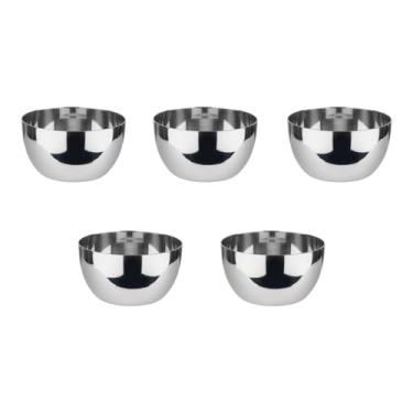 Imagem de Jogo Kit Tigelas Bowl Inox 600ml Com Parede Dupla Ideal Para Sopa