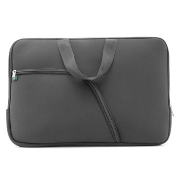 Imagem de Capa de Notebook Preta com Bolso 14/15/17 Polegadas Bolsa Resistente Casual(Preto,15.6)