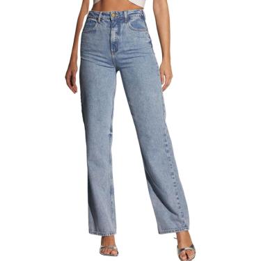 Imagem de Calça Jeans Sommer Reta Cintura Alta Azul Claro Tam. 36-Feminino