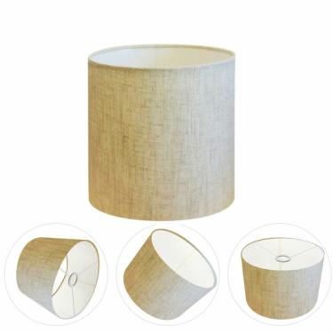 Imagem de Cúpula Abajur Cilíndrica Cp-8010 Ø25x25cm Rustico Bege
