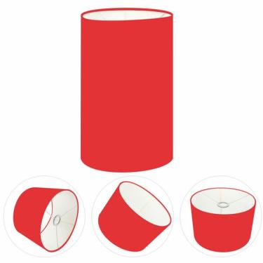 Imagem de Cúpula Abajur Cilíndrica Cp-8002 Ø13x30cm Vermelho