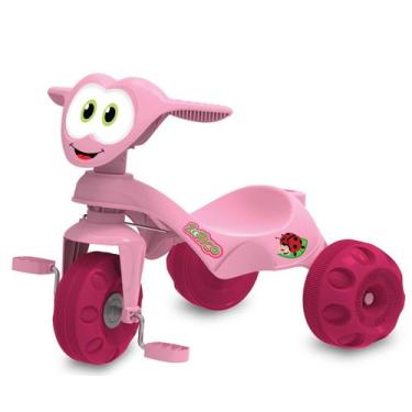 Imagem de Triciclo Zootico Passeio & Pedal - Brinquedos Bandeirante, Rosa