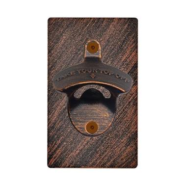 Imagem de Jumiok Abridor de garrafas magnético vintage montado na parede engraçado abridor de tampa de cerveja e apanhador para caminhão RV