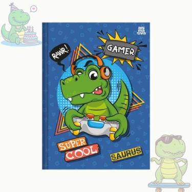Imagem de Caderno Brochura Capa Dura Grande sauros Dinossauros 1 matéria 80 Folh
