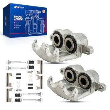 Imagem de KAX Conjunto de pinça de freio a disco adequado para Chevrolet/GMC/Cadillac/Hummer-Silverado 1500/Silverado 2500 HD/Tahoe/Sierra 1500/Suburban 1500/Silverado 2500 HD Classic/Avalanche 1500, dianteiro