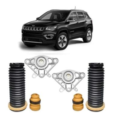 Imagem de Kit Coxim Batente Amortecedor Traseiro Jeep Compass 2016/... - Solupe 