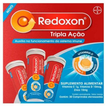 Imagem de Suplemento Alimentar Redoxon Tripla Ação  Vitamina C, D e Zinco  Laran