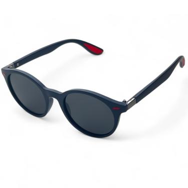 Imagem de Óculos De Sol Redondo Detalhado Preto Fosco Retangular Unissex Polarizado Uv400 Fortificado Fashion Unissex Solon Glasses Hype Solar - Case Solon + Flanela + Limpa Lentes 25ml + Certificado