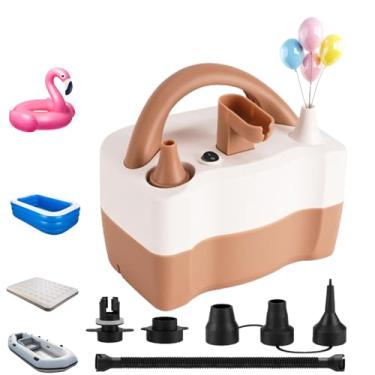 Imagem de Bomba de balão elétrica, inflador de ar portátil, marrom