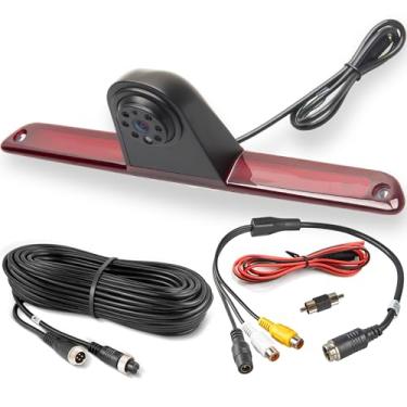 Imagem de EWAY Câmera reserva de luz de freio 3ª terceira para Mercedes/Dodge Sprinter W906/VW Crafter Vans 2007-2019, montagem na parte superior do teto, câmeras de estacionamento reverso, 8 luzes de visão