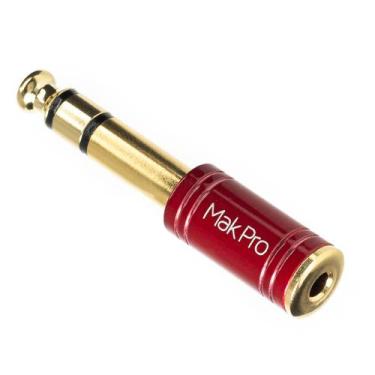 Imagem de Adaptador P2 Fêmea para P10 Estéreo Macho Vermelho - Makpro, Stéreo