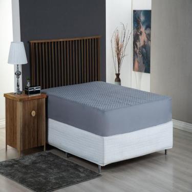 Imagem de Protetor Impermeável para Colchão Casal Queen - DH Enxovais, Cinza