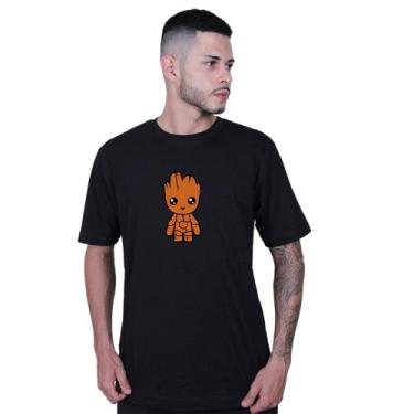 Imagem de Camiseta Unissex Baby Groot Guardião - Lafre, Preto, GG