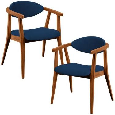 Imagem de Kit 02 Poltronas Decorativas Para Sala de Estar Jantar Cecília L02 Sue