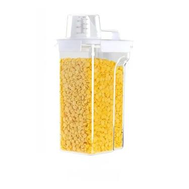Imagem de Komost Recipientes Herméticos Para Armazenamento De Alimentos Com Copo Medidor - Ideais Cereais, Farinha E Açúcar, Organização Despensa Cozinha, Secos (2800 Ml)