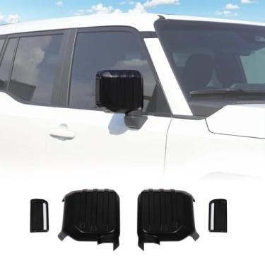 Imagem de Capa de espelho retrovisor de porta adequada para Toyota Land Cruiser 250 Prado J250 LC250 2024 2025, ABS capa de espelho retrovisor de porta lateral externa tampa de acabamento (preto fosco)