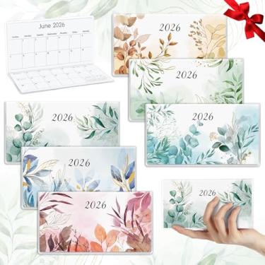 Imagem de ReliThick 6 peças de calendário de bolso 2025 para bolsa, agenda mensal, caderno, pequeno bolso, calendário, cadernos, presente de agradecimento, presente para mulheres, amigas, crianças, professores,