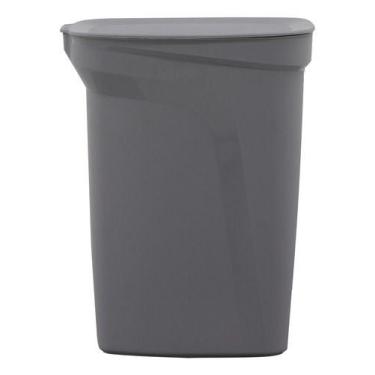 Imagem de Lixeira Cinza Plastico 10 Litros Tramontina Compact, Cinza