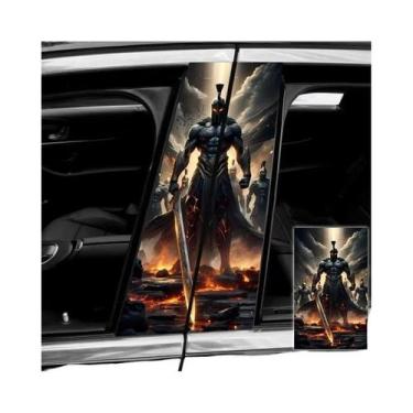 Imagem de Adesivo De Carro Cool À Prova d'Água Skeleton Rider Warrior 2pcs Vinil