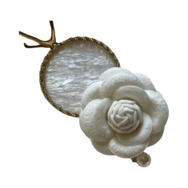 Imagem de Broche De Flor Camélia De Veludo Com Laço, Estilo Colegial Feminino, A