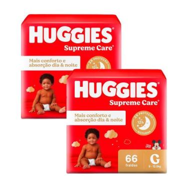 Imagem de Kit 2 Fralda Huggies Supreme Care Tamanho G 66 Fraldas Descartáveis