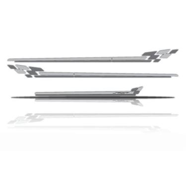 Imagem de Kit Fiat Punto Adesivo Faixa Lateral e Mala - Cromo Sign