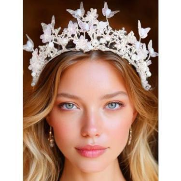 Imagem de Brishow Coroas e tiaras de noiva barrocas com strass dourado, tiara rainha de cristal para mulheres e meninas
