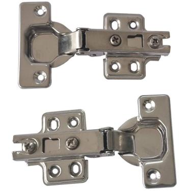 Imagem de 2Pçs Dobradiça Para Armário Aço Inox Caneco 35Mm Reto