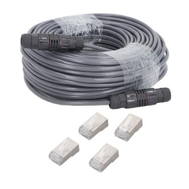 Imagem de Kit de Internet Starlink, Cabo de Substituição de Satélite de Desempenho de Alta Velocidade de 225 Pés Com Design à Prova de Intempéries para Ambientes Internos e Externos