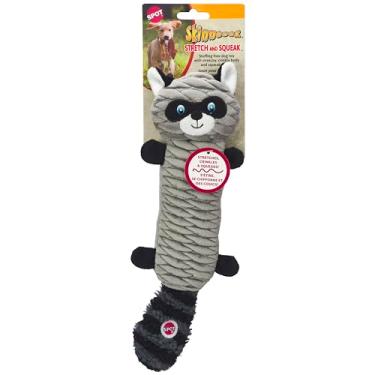 Imagem de SPOT Skinneeez Brinquedo elástico para cães – Brinquedo elástico sem enchimento com enrugamento e rangido, divertido para cães puxarem e buscarem, personagens de animais variados – castor, guaxinim ou