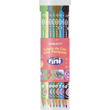 Imagem de Lapis De Cor Triangular Fini C/Pompom 12Cores Pote-12