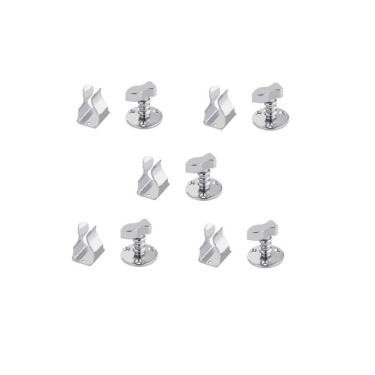 Imagem de Kit 5 Prendedor Fixador Trava Porta Cromado 809 Imab Piso