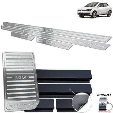 Imagem de Descanso + Soleira Gol Comfortline G6 G7 Prata Alto Relevo