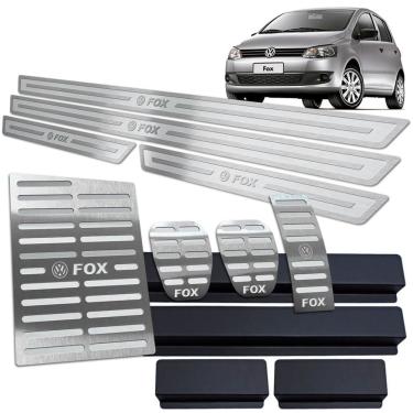 Imagem de Soleira + Pedaleira + Descanso Fox 2004 A 2013 Prata Ar