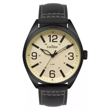 Imagem de Relógio condor masculino analógico couro preto copc21aeev/2d