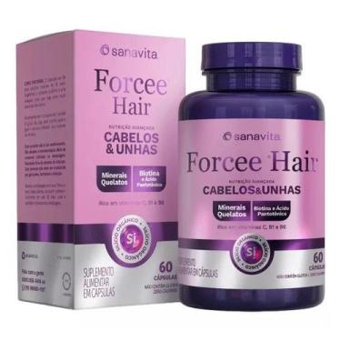 Imagem de Forcee Hair Sanavita 60 Caps Biotina Para Cabelos E Unhas