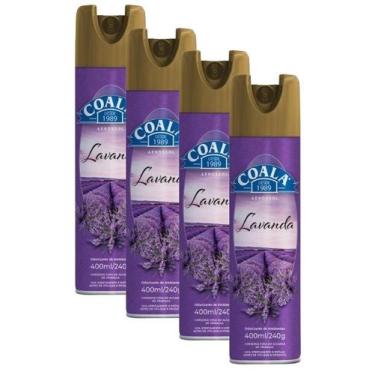 Imagem de kit 4 ODORIZANTE AMBIENTE COALA AERO Lavanda 400ML