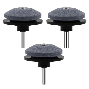 Imagem de Xamoca Pacote com 3 apontadores de lâminas para cortador de grama - Kit de afiação de lâmina opaca para cortadores de grama rotativos, compatível com qualquer furadeira elétrica (preto)