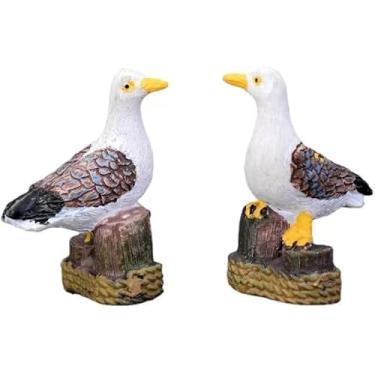 Imagem de Kryoflare 2Pcs Seagull Garden Figurines, Resin Bird Statues for Fairy Garden, Landscape Decor, Micro Landscape, Aquarium and Terrarium Decor