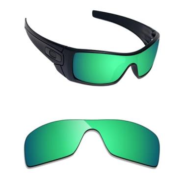 Imagem de Alphax Lentes de reposição polarizadas espelhadas verde-esmeralda Elite para óculos de sol Oakley Radar Plate OO9495D