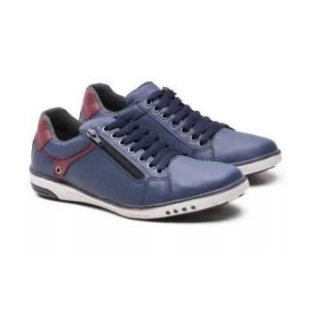 Imagem de Sapatênis Masculino Casual Leve e Confortável Zafrem Azul - STARFOX, 3