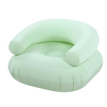 Imagem de TOPINCN Sofá Inflável Sofá de Ar Ao Ar Livre Cadeira Portátil Espreguiçadeira Inflável Flocado Com Encosto Moderno Em Forma de U para Sala de Estar Quarto Escritório Ao (Verde Menta)