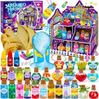 Imagem de Fairy Magic Potions Kit for Kids, with DIY Magical House, 26 Mixed Magic Wizard Potion Bottles, Mystery Potions Craft Kit, Christmas Decorations Birthday Gifts for Age 6 7 8 9 10+ Year Old Girls Boys