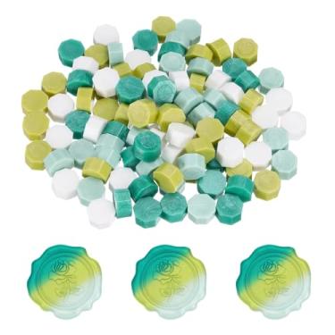 Imagem de PATIKIL Contas de lacre de cera, kit de 4 peças de contas hexagonais para carimbo de selo de cera para convite de casamento envelope de carta de artesanato faça você mesmo cartão embrulho de presente