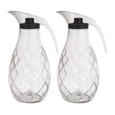 Imagem de Kit Jarras Geladeira Suco Água 1,7LT Diamante Tampa Cascata (Incolor)