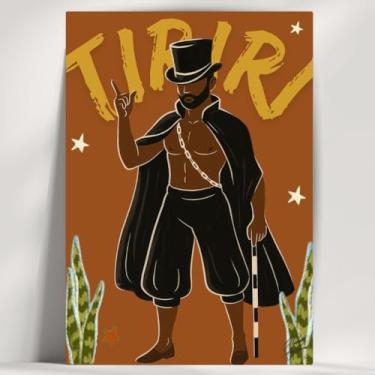 Imagem de Coleção de 62 quadros decorativos Giz - Umbanda e Candomblé - Decoração Orixá - Afro Brasileira - Escolha o seu Orixá! (Clássico, Exu Tiriri, 20x14cm)