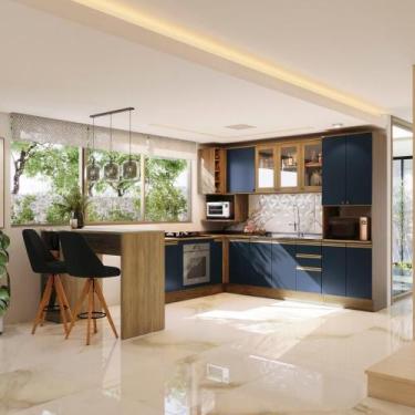 Imagem de Cozinha De Canto Modulada Celeste Kappesberg 100% Mdf