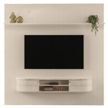 Imagem de Painel Bancada Tv 75 Pol 245x238 Cm Bugatti Calacata Off White Madetec Calacata Off White