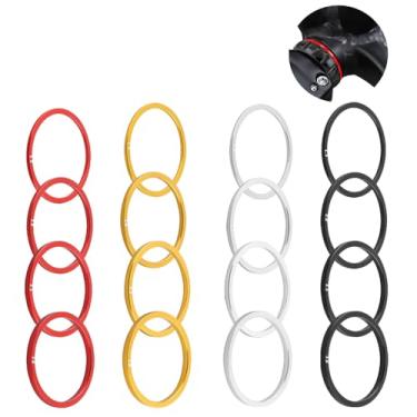 Imagem de Xmomx Conjunto de cada 4 cores para arruela de volante de bicicleta, espaçador, cassete, fone de ouvido, gaxeta, suporte inferior, eixo do volante para bicicleta de estrada MTB, 1,5 mm, 2 mm, 2,5 mm